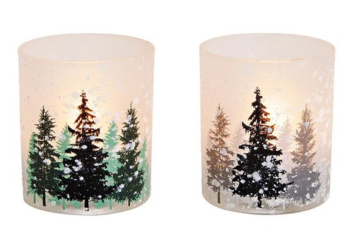 Windlicht winterwald glas - winterwald,