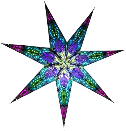 Paper star spitzige laterne - star, 7-spitzige