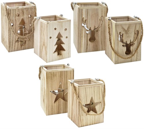 2er set weihnachtliche laterne - set,