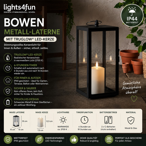 Lights4fun bowen metall - bowen,